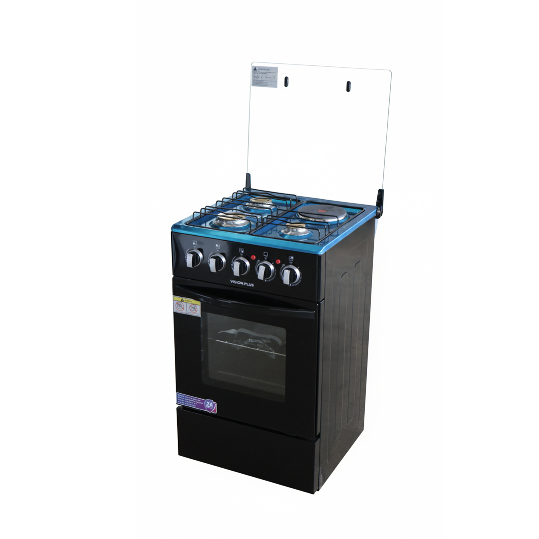 Vision Plus 4 Gas Burner 50X50 Standing  Cooker with Gas Oven
