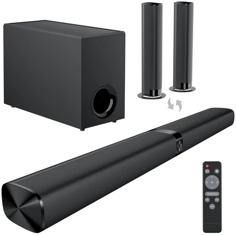 COWIN KY8000E 120W 2.1 Channel TV Soundbar – Black