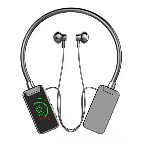 BT37 Bluetooth 5.0 Wireless Earphones with Colour LCD Screen, ANC and Flashlight
