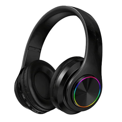 Wireless Bluetooth 5.0 Over-Ear Gaming Headphones with Active Noise Cancellation, RGB Lighting and 40mm Speakers