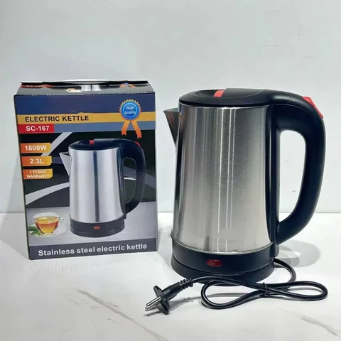 CLF8888 2.3L 1800W Stainless Steel Cordless Electric Kettle with Automatic Shut-Off