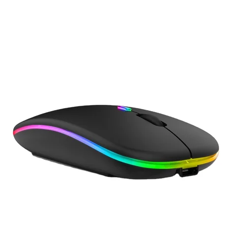 Ultra-Slim Rechargeable Dual-Mode Wireless Gaming Mouse with Bluetooth, 2.4GHz Connectivity and LED Backlighting