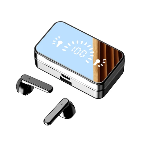 YSS S20 Bluetooth 5.3 True Wireless Semi-In-Ear Earbuds with Digital Battery Display and Type-C Charging