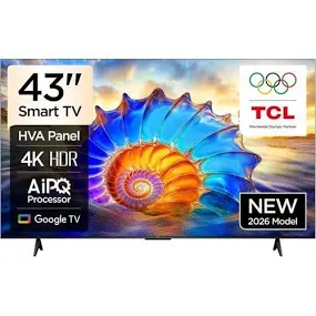 TCL 43-Inch Frameless 4K Ultra HD Smart Android TV – HDR, Google Assistant, Chromecast Built-In, Bluetooth, Wi-Fi